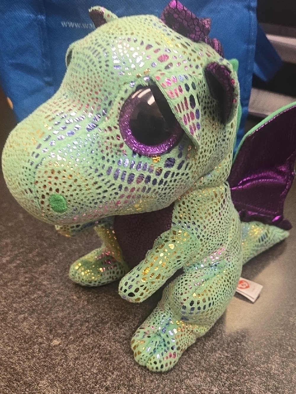 Cinder TY BEANIE Dragon Kids Toy Animal Stuffed Sparkle